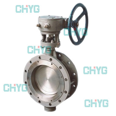 Turbine titanium flange type butterfly valve